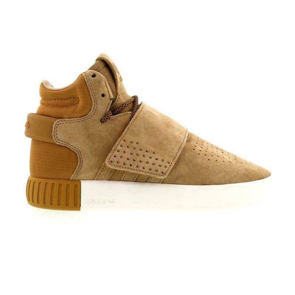 Adidas Tubular High Top Tan Suede Shoes